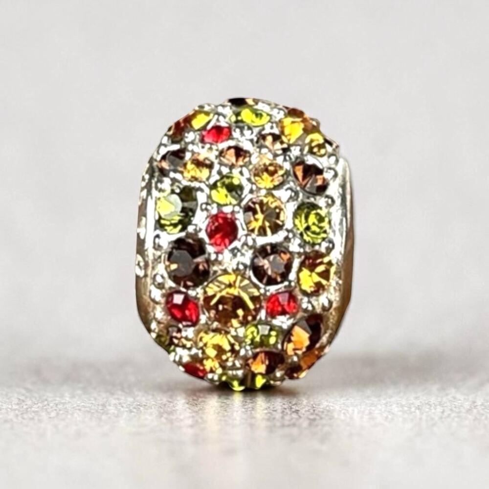 Chamilia Jeweled Kaleidoscope Swarovski Bead Fresco Verde Umber Chianti NEW